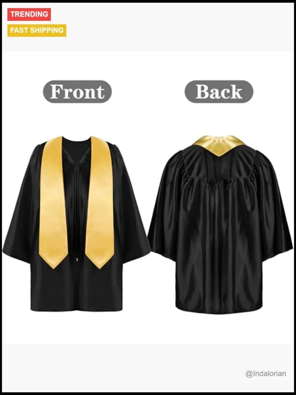 Kindergarten Graduation Cap Gown Set with Stole and Tassel